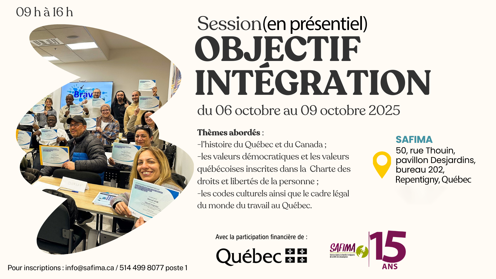 DEBUT DE LA SESSION OBJECTIF INGRÉGRATION (OCTOBRE 2025)