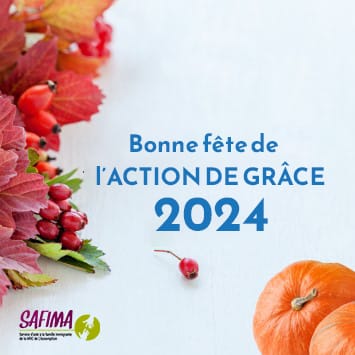 BONNE FÊTE DE L'ACTION DE GRÂCE 2024 À TOUS!