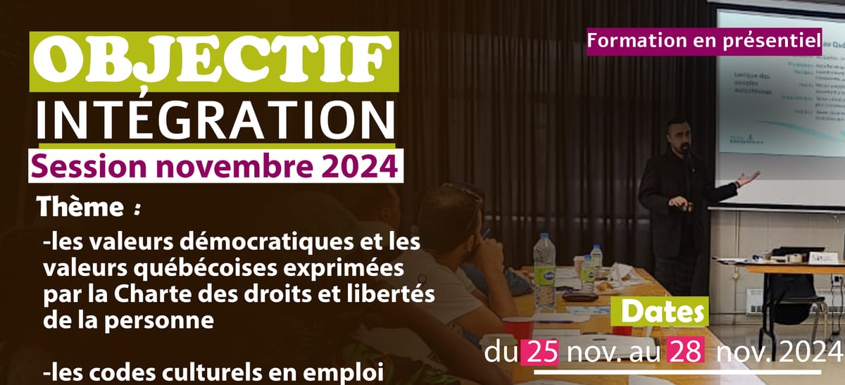 OBJECTIF INTÉGRATION SESSION NOVEMBRE 2024 (Présentiel)