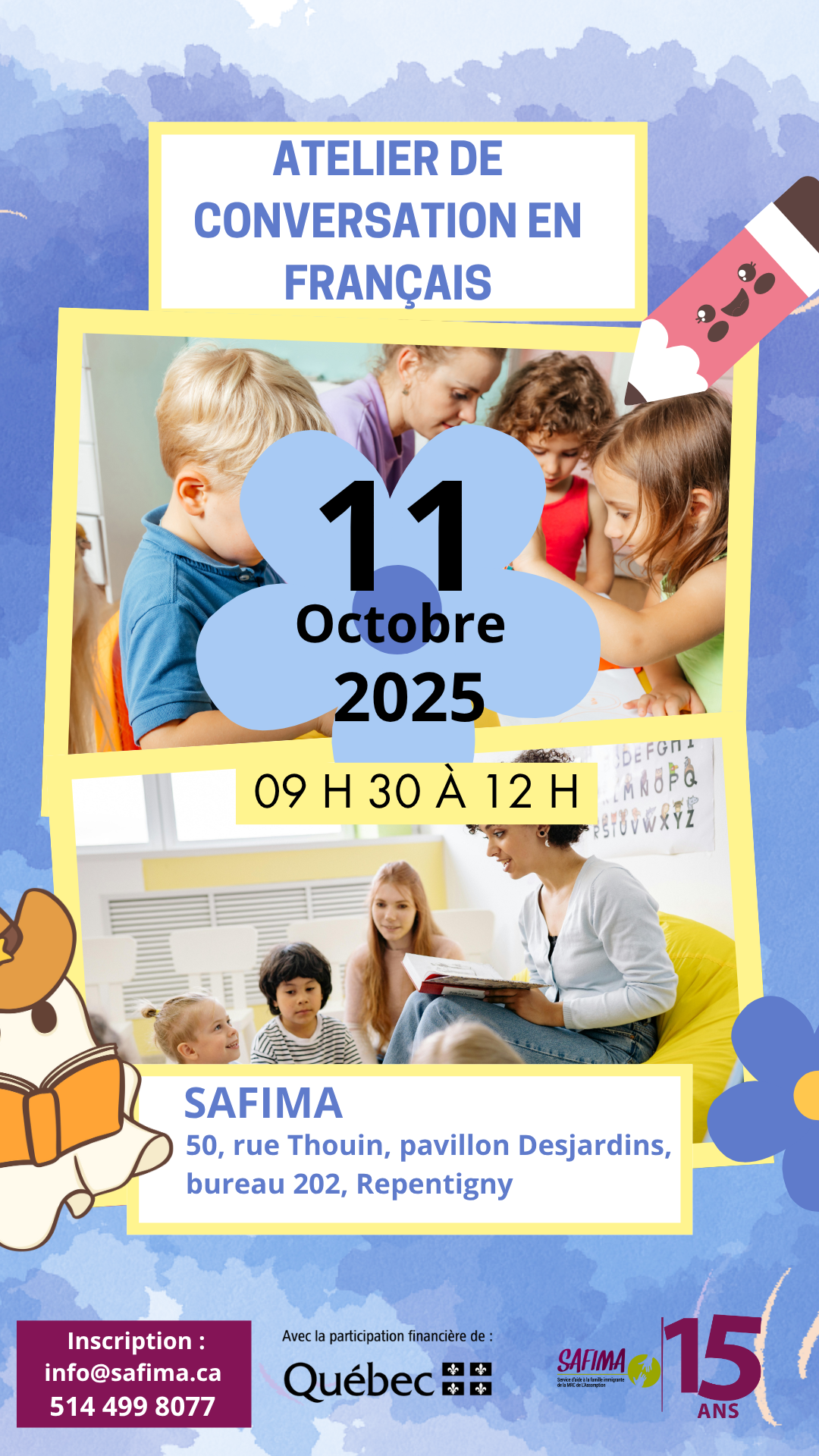 ATELIER DE CONVERSATION EN FRANÇAIS