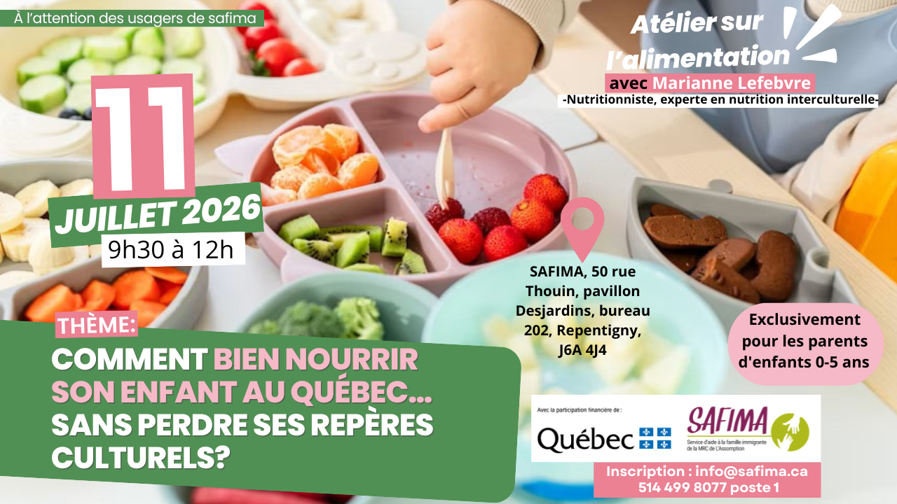 ATELIER SUR L'ALIMENTATION DES ENFANTS DE 0 À 5 ANS