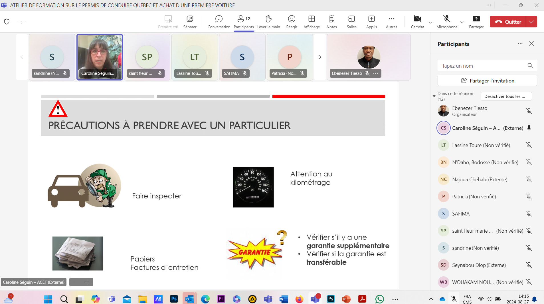 ATELIER D'INFORMATION SUR LE PERMIS DE CONDUIRE ET L'ACHAT D'UNE PREMÈRE VOITURE