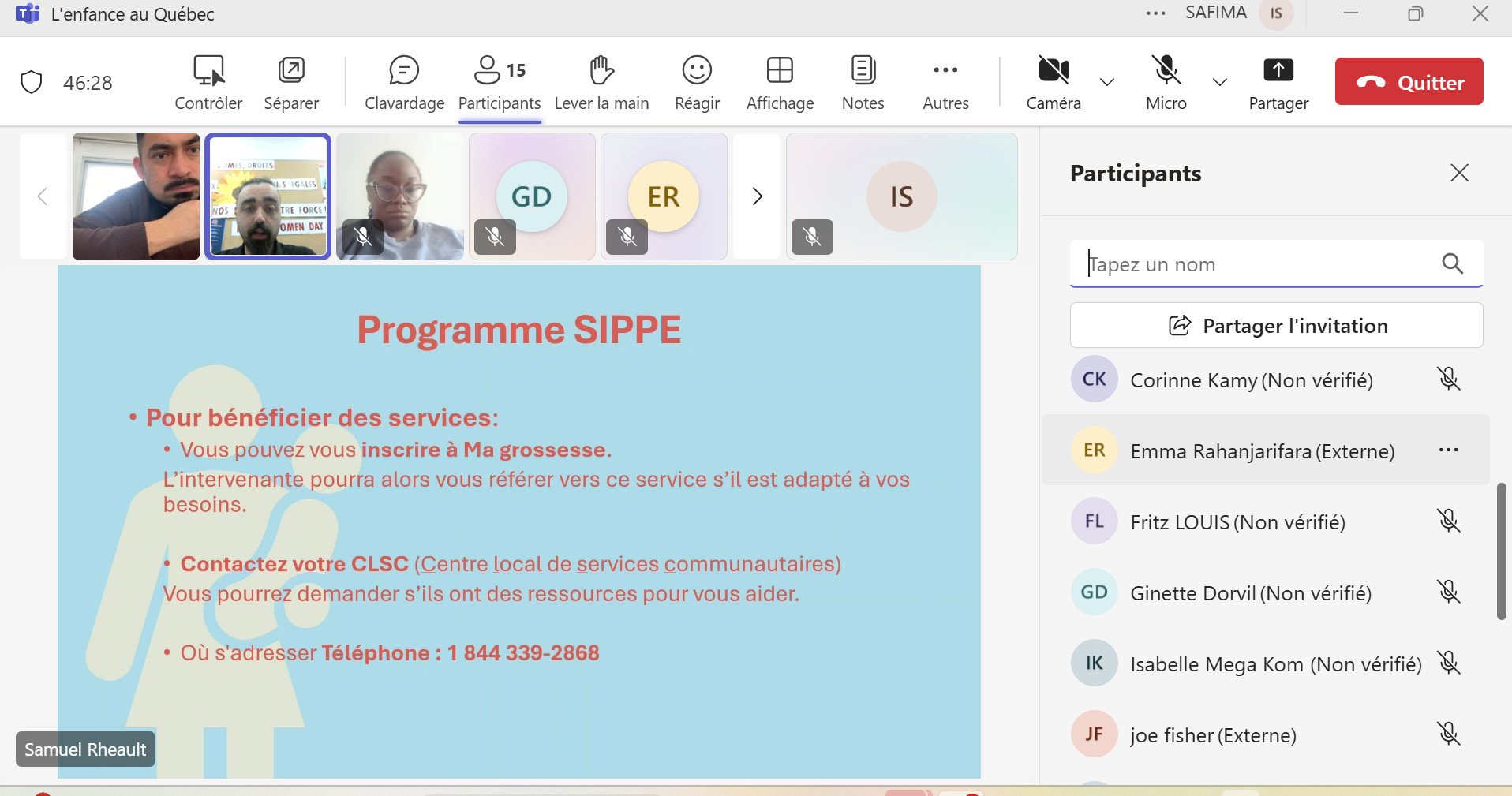 ATELIER SUR L'ENFANCE AU QUÉBEC