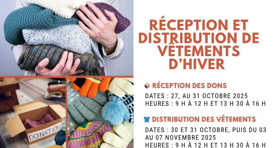 RECEPTION ET DISTRIBUTION DE VÊTEMENTS D'HIVER