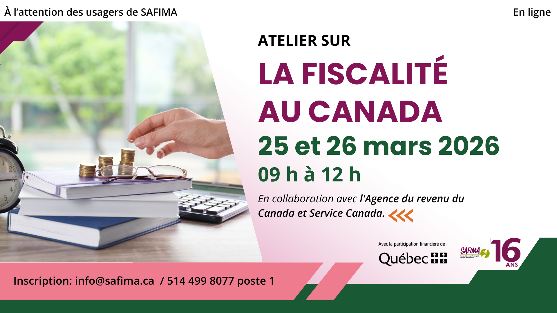 ATELIERS  SUR LA FISCALITÉ AU CANADA JOUR 1