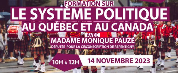 FORMATION SUR LE SYSTÈME POLITIQUE AU QUÉBEC ET AU CANADA
