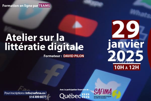 ATELIER DE FORMATION SUR LA LITTÉRATIE DIGITALE (EN LIGNE)