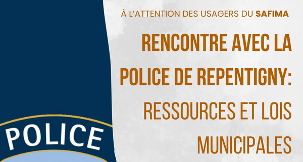 ATELIER DE FORMATION AVEC LA POLICE DE REPENTIGNY