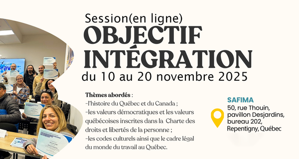 DEBUT SESSION OBJECTIF INTÉGRATION (NOVEMBRE EN LIGNE)