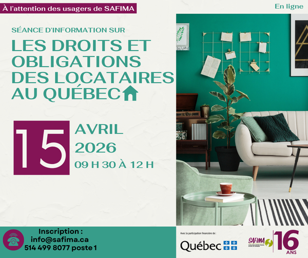 ATELIER SUR LES DROITS ET LES OBLIGATIONS DES LOCATAIRES