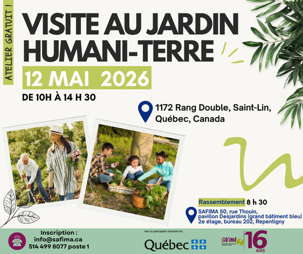 VISITE AU JARDIN HUMANI-TERRE DU 12 MAI 2026
