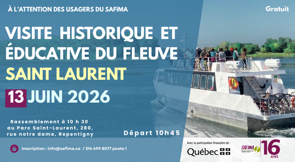 VISITE HISTORIQUE ET ÉDUCATIVE DU FLEUVE SAINT LAURENT 2026