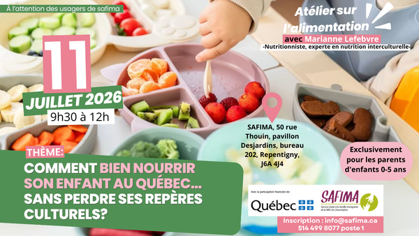 ATELIER SUR L'ALIMENTATION DES ENFANTS DE 0 À 5 ANS