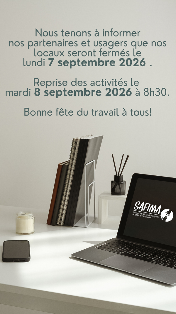 SAFIMA FERMÉ LE 7 SEPTEMBRE 2026